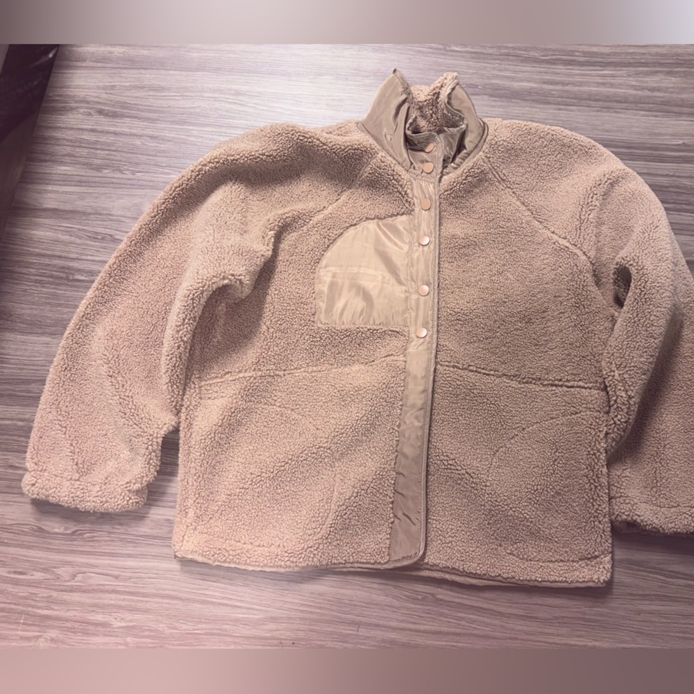 Blu Pepper - Solid Snap Button Fleece Jacket Size… - image 7